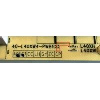 FUENTE DE PODER PARA TV TCL / NUMERO DE PARTE 08-L40XWA4-PW210AA / 40-L40XW4-PWB1CG / L40XW / E148158 / PANEL LVU750NDEL CD9W03 / DISPLAY ST7461D01-A VER.2.1 / MODELOS 75S431 / 75S434 / 75S435 / 75S446