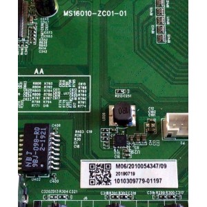 MAIN PARA TV WESTINGHOUSE / NUMERO DE PARTE 1010309779 / MS16010-ZC01-01 / M06/2010054347/09 / 20190719 / 2010054347 / 1010309779-01197 / EO22M394-C1 / E022M394-C1 / E168066 / PANEL ST4251D01-3 / MODELO WR43UT4009