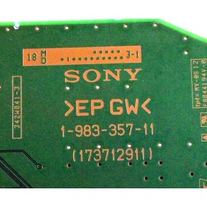 TARJETA DPJ PARA TV SONY 4K SMART BRAVIA / NUMERO DE PARTE A2197355A / 1-983-357-11 / 198335711 / 173712911 / A2197355A 290A / A-2197-355-A / PANEL LE550PQL (HL)(A3) / MODELO XBR-55A9F / XBR-55A9F