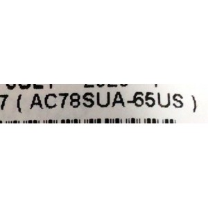 MAIN PARA TV SANYO / NUMERO DE PARTE AC78SUA-65US / BACRRAG0201 1 / C78SD0F019600766 / PANEL HV650QUB-N9E / MODELO FW65R70F A 