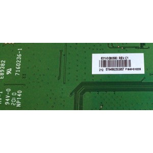 MAIN PARA TV TOSHIBA / NUMERO DE PARTE 631V0G00560 / VTV-L55731 / VTV-L55731 REV:1A / 631V0G00560 RE:C1 / 7160236-1 / E89382 / MODELO TF-55A810U21