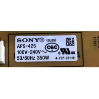 FUENTE DE PODER PARA TV SONY / NUMERO DE PARTE 1-474-721-11 / 1-983-682-11 / APS-425(CH) / 147472111 / PANEL YD8S010CNX01 / MODELO XBR-70X830F / XBR70X830F