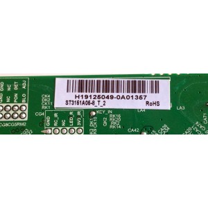 MAIN PARA TV TOSHIBA / NUMERO DE PARTE CN2T1D200032ID / TD.T950.67 / H19125049 / ST3151A05-8_T_2 / CN2T1D200032IDWALMK07832100A / PANEL U320DH05 / U320DH05-TR105 REV:CD1.AA / DISPLAY ST3151A05-8 VER.2.A / MODELO 32LF221U19 REV.C
