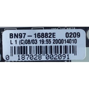 MAIN PARA SMART TV SAMSUNG QLED 4K UHD HDR RESOLUCION (3,840 x 2,160) / NUMERO DE PARTE BN94-15309W / BN41-02754B / BN97-16882E / 010222151169 / 20200804 / PANEL CY-RT050HGAV4H NW26 / MODELO QN50LS03TAFXZA AA01