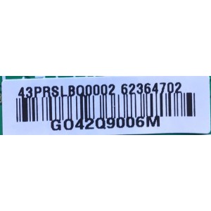 MAIN PARA SMART TV LG RESOLUCION (1920 x 1080) / NUMERO DE PARTE EBT62885602 / EAX65363904(1.1) / 62364702 / 43EBT000-01RZ / RU43V15704 / G042Q9006M / PANEL LC470DUH (FG)(A2) / MODELO 47LB6300-UQ.AUSWLJR / 47LB6300-UQ