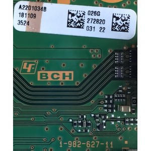 MAIN PARA SMART TV SONY 4K ULTRA HD CON HDR RESOLUCION (3840 x 2160) / NUMERO DE PARTE A2201034B / 1-982-627-11 / A-220-1034-B / PANEL V750QWME01 / MODELO XBR-75X850F / XBR75X850F