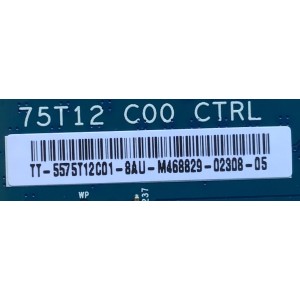 T-CON PARA TV SONY / NUMERO DE PARTE 5575T12C01 / 75T12 C00 CTRL / 55.75T12.C01 / TT-5575T12C01-8AU-M468829-02308-05 / PANEL YD9S075DTU01 / MODELO XBR-75X950G / XBR75X950G
