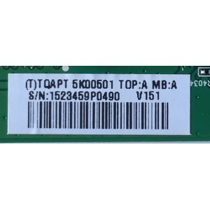 LED DRIVER PARA TV VIZIO / NUMERO DE PARTE CBPFTQAPT5K00501 / 715G4026-T0D-000-005K / E243951 / TQAPT5K005 / (T)TQAPT5K00501 / PANEL LC550WUD (SC)(A1) / MODELO E550VA / E550VA LTMPIEAL