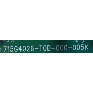 LED DRIVER PARA TV VIZIO / NUMERO DE PARTE CBPFTQAPT5K00501 / 715G4026-T0D-000-005K / E243951 / TQAPT5K005 / (T)TQAPT5K00501 / PANEL LC550WUD (SC)(A1) / MODELO E550VA / E550VA LTMPIEAL
