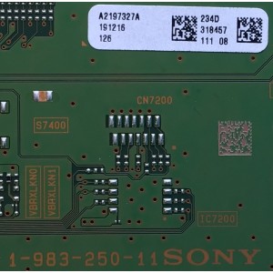 MAIN PARA TV SONY / NUMERO DE PARTE A2197327A / 1-983-250-11 / A2197327A 234D / A-2197-327-A 234D / PANEL YD8S011DTU01 / MODELO XBR-75Z9F