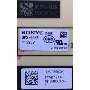 FUENTE DE PODER PARA TV SONY / NUMERO DE PARTE 1-474-717-11 / 1-983-413-12 / 147471711 / JS002 / G811 B / DPS-95/B / DPS-95/B(CH) / PANEL YD8S011DTU01 / MODELO XBR-75Z9F