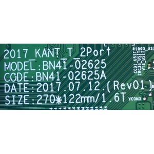 T-CON PARA TV SAMSUNG / NUMERO DE PARTE BN96-46950A / BN41-02625A / BN97-14234B / MX37BN9646950AUL1DKAF0212 / BN9646950A / PANEL CY-TN082FLLV1H KW42 / MODELO QN82Q8FNBFXZA FA01