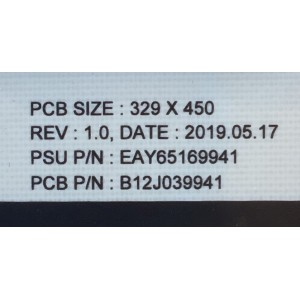 FUENTE DE PODER PARA TV LG / NUMERO DE PARTE EAY65169941 / B12J039941 / LGP75H-19SP / PANEL NC750DZD-AAHH1 / MODELOS 75SM9970PUA / 75SM9970PUA.AUSYUH / 75SM9970PUA.AUSYLH