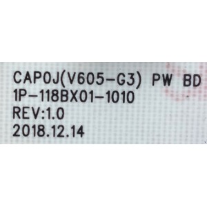 FUENTE DE PODER PARA TV VIZIO NUMERO DE PARTE 09-60CAP0J0-00 / 1P-118BX01-1010 / V 09-60CPA0J0-00 / FJ002BA03413 / PANEL SD600DU1.1 / V605-G3 LFTRYRKV / V605-G3