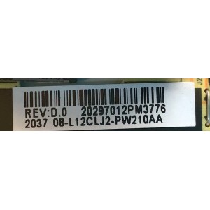 NUMERO DE PARTE 08-L12CLJ2-PW210AA / 40-L12CH4-PWD1CG / 40-L12CH4-PWF1CG / L12CL / PANEL LVU500NDEL HS9W01 V5 / DISPLAY CC500PV9D VER.02 / MODELOS 50S431 / 50S433 / 50S435 / 50S434 / 50S446 / 50S525