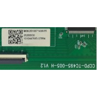 T-CON PARA TV WESTINGHOUSE / NUMERO DE PARTE CCPD-TC495-005-H / CCPD-TC495-005-H V1.2 / M06/2010071436/05 / 20200930 / 1010447665-07894 / PANEL CC580PV7D / MODELO WR58UX4019