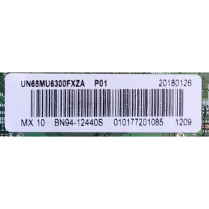 MAIN PARA TV SAMSUNG NUMERO DE PARTE BN94-12440S / BN41-02568B / BN41-02568 / BN97-13471A / BN9412440S / PANEL CY-GK065HGNV4H / MODELO UN65MU6070FXZA DB06