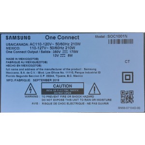 ONE CONNECT MODEL: SOC1001N PARA TV SAMSUNG ((NUEVO)) BN96-46074H / BN44-00933A /43/55/65 LS03/ CNL1BN4400933ASK28K7AG492 / MX10BN9646074HA641K951572 / SOC1001N / MODELOS  UN43LS03NAFXZA / UN43LS03NAFXZA / UN55LS03NAFXZA / UN65LS03NAFXZA / UN65LS03NAFXZX 