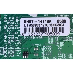  MAIN PARA TV SAMSUNG NUMERO DE PARTE BN94-12927G / BN41-02636A / BN41-02636 / BN97-14118A / BN9412927G / MODELO UN65NU8000FXZA