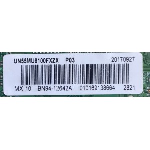 MAIN PARA TV SAMSUNG NUMERO DE PARTE BN94-12642A / BN41-02568B / BN41-02568 / BN97-13635K / BN9412642A / MODELO UN55MU6100FXZX CA08