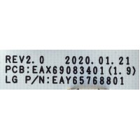 FUENTE PARA TV LG NUMERO DE PARTE EAY65768801 / EAX69083401  / EAX69083401 ( 1.9) / 65768801 / PANEL AC550AQL / MODELO OLED55BXPUA.DUSQLJR