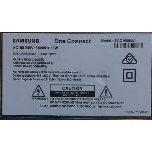 ONE CONNECT MODEL: SOC1000MA PARA TV SAMSUNG ((USADO)) / NUMERO DE PARTE BN96-44634A / MX10BN964434AA650JC70004 / SOC1000MA / MODELOS QN65Q7FAMFXZA / QN65Q7FAMFXZA FB04