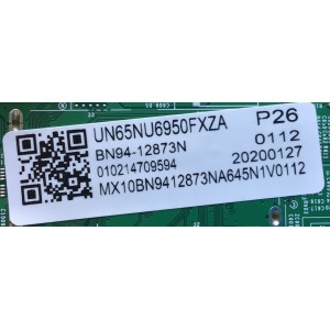 MAIN PARA TV SAMSUNG NUMERO DE PARTE BN94-12873N  / BN41-02662A / BN41-02662 / BN97-15333F / BN9412873N / MODELO UN65NU6950FXZA