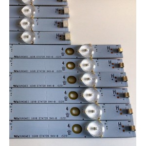 KIT DE LED'S PARA TV SHARP ((INCOMPLETO SOLO 10 PIEZAS)) / NUMERO DE PARTE 500TT65 V1 / 500TT66 V1 / YX-50022001-3D565-0-B-538 / YX-50022011-3D565-0-B-538 / SUSTITUTAS 500TT61/500TT62 / PANEL TPT500J1-HVN07.U REV:S600F / MODELOS LC-50LB370U / LC-50LB371U