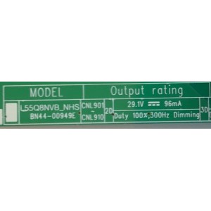 LED DRIVER PARA TV SAMSUNG NUMERO DE PARTE BN4400949F / L55Q8NVB_NHS / BN44-00949E / BN44-00949F / BN44-0949G / MODELO QN65Q8FNBFXZA