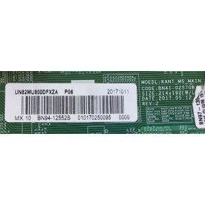 MAIN PARA TV SAMSUNG NUMERO DE PARTE BN94-12552S / BN41-02570B / BN97-13538T / BN9412552S / MODELO UN82MU800DFXZA