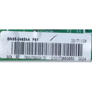 T-CON PARA TV SAMSUNG NUMERO DE PARTE BN95-04654A / BN41-02625 / BN97-13560A / BN9504654A / PANEL CY-GM075FGLV5H / MODELO UN75MU630DFXZA FB03