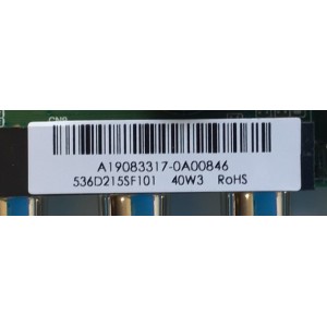 MAIN PARA TV INSIGNIA / NUMERO DE PARTE 536D215SF101 / TP.MS3553.PA593 / A19083317 / 515Y3553DM02 / 2010056007 / 20190418_160557 / PANEL ST215B01-1 / MODELO NS-22D510NA19