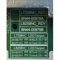 LED DRIVER PARA TV SAMSUNG NUMERO DE PARTE BN4400979B / L75S8NC_RDY / DC07M8O0489 / BN44-00979B / PANEL CY-TR082FLLV4H / MODELO QN82Q80RAFXZA FA01