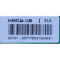 LED DRIVER PARA TV VIZIO / NUMERO DE PARTE 60101-03777 / SHE6512A-116E / CQC16134152820 / B591A2-X3P1 / 4300067645 / PANEL´S TPT550U1-QVN05.U REV:S5DB1J / DISPLAY HV650QUB-F70 / MODELOS M656-H4 / M656-H4 LBPFB6 / M656-H4 LBPFB6KW