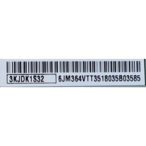 T-CON PARA TV SONY / NUMERO DE PARTE 1-895-818-11 / 3KJDK1S32 / 6JM364VTT35 / PANEL V750DK1-QS3 REV. J2 / MODELOS XBR-75X910C / XBR75X910C