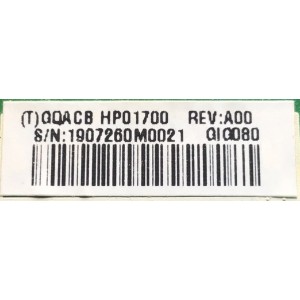 MAIN PARA MONITOR HP / NUMERO DE PARTE GQACBHP017 / 715T2972-2 / 715T2972-2 VER:A / GQACBHP01700 / PÁNEL LM240WU4 (SL)(A3) / MODELO LP2475W