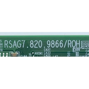 MAIN PARA TV HISENSE 4K SMART TV / NUMERO DE PARTE 282063 / RSAG7.820.9866/ROH / HU65A6109FUWV / 265022 / 492Z098-4 / PANEL HD650X1U81-T0L1\S0\GM\ROH / MODELO 65A60GMV 65A6109FUWV