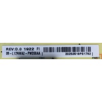 FUENTE DE PODER PARA TV TCL / NUMERO DE PARTE 08-L12NWA2-PW200AA / CCP-508 / L12NW / L12NH / 20244761PS / MODELO 55S4425 / 55A423