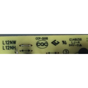 FUENTE DE PODER PARA TV TCL / NUMERO DE PARTE 08-L12NWA2-PW200AA / CCP-508 / L12NW / L12NH / 20244761PS / MODELO 55S4425 / 55A423