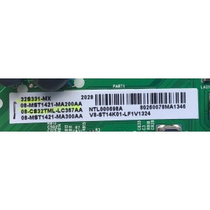MAIN FUENTE (COMBO) PARA TV TCL / NUMERO DE PARTE 08-CS32TML-LC367AA / 40-MS14X1-MPB2HG / MST14X1 / 08-MST1421-MA200AA / 08-MST1421-MA300AA / NTL000698A / V8-ST14K01-LF1V1324 / MODELO 32S331