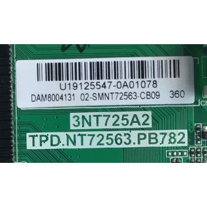 MAIN FUENTE ((COMBO)) PARA TV PANASONIC / NUMERO DE PARTE V8-NT563LA-LF1V360 / TPD.NT72563.PB782 / 3NT725A2 / 02-SMNT72563-CB09 / DAM800 / PANEL LVF430LGDX E0034 / 43D1270 / MODELOS TC-43FS500L