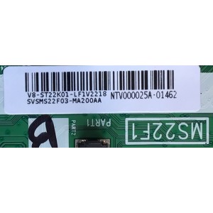 MAIN PARA TV TCL / SVSM22F03-MA200AA / 40-MS22F1-MAB2HG / MS22F1 / V8-ST22K01-LF1V200AA / DISPLAY LSC550FN11-204 / MODELO 55S446 /  ES TARJETA CHINA Y ES UTILIZADA EN DIFERENTES MARCAS Y MODELOS / ENTRAR A DESCRIPCIÓN DEL PRODUCTO 