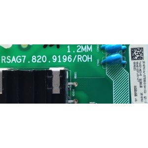 MAIN PARA TV HISENSE NUMERO DE PARTE 251675 / RSAG7.820.9196/ROH / 3TE55G1941O2 / TM201A62V5 / G19418  / 251676 / 55A6100FUR/1477 / DISPLAY ST5461D07-1 VER.2.2 / MODELO 55R6E3 