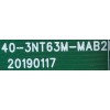 MAIN FUENTE ((COMBO)) PARA TV HKPRO / NUMERO DE PARTE SVSNT72A64-MA200CK / 40-3NT63M-MAB2HG / V8-NT563AM-LF1V034 / 20190117 / IDF961367H / DISPLAY CC430LV1D VER.02 / MODELO HKP43SM8