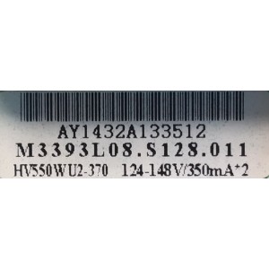 FUENTE PARA TV PROSCAN NUMERO DE PARTE AY128C-1MF37-080 / AY1432A133512 / M3393L08.S128.011 / HV550WU2-370 / PANEL CN55CM823 / MODELO PLED5529A-C A1407