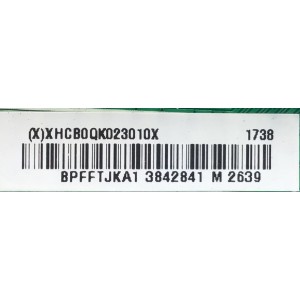 MAIN PARA TV INSIGNIA NUMERO DE PARTE XHCBQK023 / 715G7228-M01-002-004Y / BPFFTJKA1 / 3842841 / M 2639 / (X) XHCB0QK023010X / PANEL TPT390J1-HVN04 REV:S001C / MODELO NS-39DR510NA17