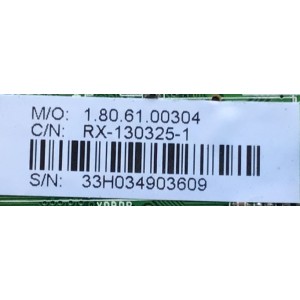 MAIN PARA TV WESTINGHOUSE / NUMERO DE PARTE 33H0349 / CV3393BH-CPW / 1.80.61.00304 / RX-130325-1 / CVB42001 / 33H0349 V.1 / D390D3-HJ39-COX / MODELOS DW39F1Y1 / DW39F1Y1-A 