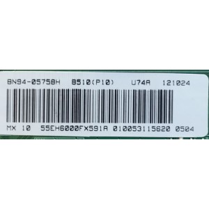 MAIN PARA TV SAMSUNG / NUMERO DE PARTE BN94-05758H / BN41-01778A / BN97-06546A0068 / BN97-06546A0068 / 010053115620 / BN9405758H / SUSTITUTAS  BN94-05549D / BN96-25760A / BN96-25761A / PANEL LTJ550HJ07-V / MODELOS UN55EH600FXZA / UN55EH600FXZA TH02