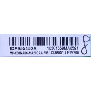 MAIN PARA TV HITACHI / NUMERO DE PARTE 40-UX38NA-MAG2HG / M8-X38NA06-MA200AA / 40-UX38NA-MAG2HG / UX38 / IDF955452A / V8-UX38001-LF1V208 / 1030166MA / MODELO M43R4