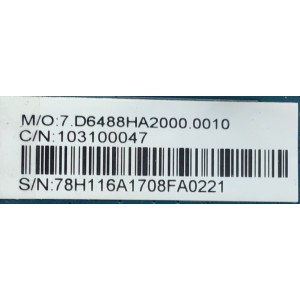 MAIN PARA TV ELEMENT / NUMERO DE PARTE E17196-8-SY / CV6488H-A / 7.D6488HA2000.0010 / 103100047 / 78H116A / B83D4E7E69CA / PANEL T550-V35-DLED / MODELOS EASJ5517BF / LE-55GV350-B1